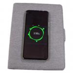 A5 Grey Wireless Charging Notepad , Ultrathin Junior Padfolio 5x8 for sale