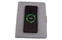 China 5W Waterproof Padfolio With Power Bank , Multifunctional Notebook Wireless Charger supplier