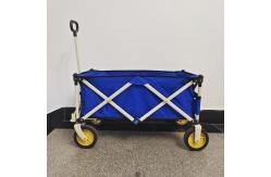 China Collapsible Folding Wagon Cart Four Wheels Retractable Handle Heavy Duty Utility Hand Trolley supplier