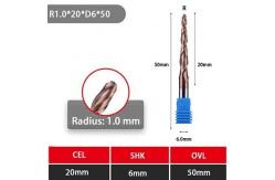 China 4 Flutes 3/8 TiN Coated Tapered End Mills supplier