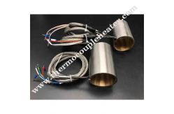 China Hot Runner Nozzle Heater Pressed In Brass Heater With Double Heating Elements supplier