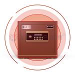 H13.78 Inch Smart Office Safe Box Electronic Dual Alarm YB/N7-35