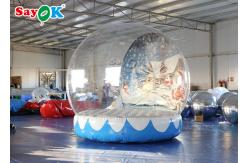 China PVC Giant 3m Inflatable Christmas Snow Globe With Background Printing supplier