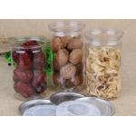 Food Packaging Airtight PET Plastic Canister With Clear PE Plastic Cover