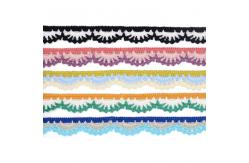 China 20KJ25 Single Face Garment Floral Lace Ribbon 30mm supplier