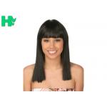 Straight Full Head Synthetic Hair Wigs For Women with Natural Black Color for sale