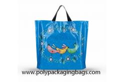 China 100 Microns Plastic Shopping Bags With Soft Loop Handles supplier