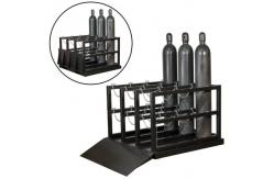 China Steel Chain Gas Bottle Pallet 12 Tanks Oxygen Cylinder Pallet With Ramp supplier