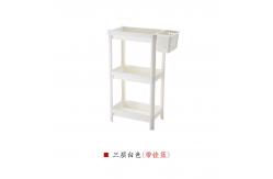 China H70.5cm Plastic Organizer Shelf With Basket Plastic Shelving For Bathroom supplier