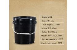China 10L Capacity Clear Plastic Pail Bucket Barrels with Lid Convenient and Versatile supplier
