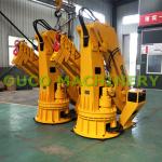 High Strength Steel 1t 10m Marine Davit Crane Knuckle And Telescopic Boom for sale