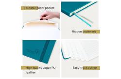 China Pacific Green Custom Academic Planner Yearly Weekly Planner 2023 Soft Cover Vertical Pages supplier