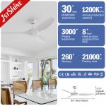 52 Inches Modern Ceiling Fan With ABS Blade High Speed Quiet