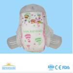 Leaking Proof Velcro Tape Disposable Baby Diapers With Super Absorbency for sale