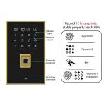 Fingerprint Lock Commercial Safe Box 3D Stereo Soft-Roll Leather Adjustable Shelves