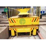 Rail Guided Battery Platform Ferry Motorized Trolley Transport Cart With Lifting System for sale