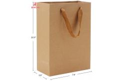 China Glued 30cm Paper Standing Pouch With Twisted Handles supplier