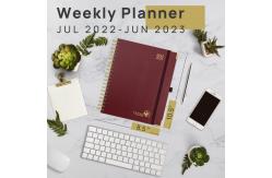 China Vertical Layout 2023 2023 Weekly Planner With 100GSM Ivory Paper supplier
