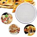 Kitchen Tools Flat Mesh Odm Aluminum Round Pizza Pan 12 Inch for sale