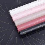 Printed Line Plain Color Florist Paper Sheets Wateproof 58x58cm for sale