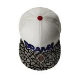 ISO9001 Custom Snapback Caps 6 Panel Mens White And Black Sublimation 3d Embroidery