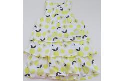 China Cotton Woven Pretty Baby Girl Dresses Fruit Summer Sleeveless Dress supplier