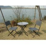 Pool / Beach Leisure Resin Wicker Chair Set With Aluminum Frame