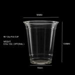 Disposable Biodegradable 12oz PLA Cups For Cold Drink Compostable Plastic Cups