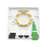 2 Ports FTTH Wall Box Indoor Optical Outlet With SC Simplex LC Duplex Adapters for sale