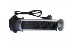 China Cable Management Pop Up Kitchen Counter Outlets PC Flame - Resistant Material Durable supplier