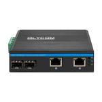 Gigabit Industrial Network Switch 100/1000M Fiber Ethernet Unmanaged Din Rail DC24V for sale
