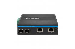 China 4 Port Gigabit Network Switch SFP Fiber Industrial Unmanaged CE Fanless supplier