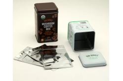 China Recyclable Rectangle Coffee Tin Containers Tinplate Cookie Packaging supplier