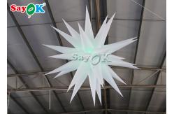 China White Hanging Stars 1.5m Inflatable Lighting Decoration supplier