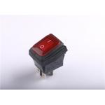 Black Torch Flashlight 2 Pin Rocker Switch , Waterproof Momentary Push Button Switch