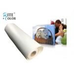 Fine Art Prints White Cotton Inkjet Eco Solvent Media , 360gsm High Glossy Surface Printable Cotton Canvas Roll for sale