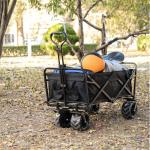 4  Wheels Folding Collapsible Wagon Utility Folding Outdoor Trolley Camping for sale
