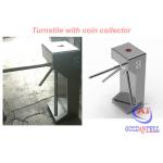 CE 120 Volt Power supply Tripod Turnstile Gate With Coin Collector , Stable Working for sale