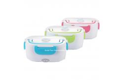 China Heated Electric Stainless Steel Lunch Box With Spoon  Portable Food Warmer supplier