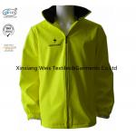 High Visibility Yellow Flame Retardant Jacket Rain Gear Waterproof 280gsm for sale