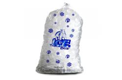 China Gravure Printing LDPE Plastic Disposable Ice Bags With Cotton Drawstring supplier