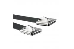 China Flexible Self Locking Stainless Steel Zip Tie with PVC Coating and Flameproof Rating supplier