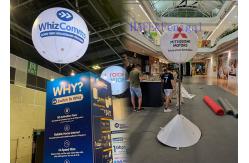 China Inflatable 1m Moon Balloon Light With 800W LED Tripod Ball Event Advertising supplier