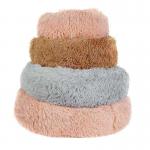 Hot Selling Long Plush Ocean Blue Puppy Nest Luxury Round Pet Dog Bed Round Houses for Sleeping Fluffy Warm Pet Nest for sale