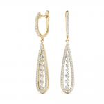 0.75 Carats Lab Created Diamond Hoop Earrings VVS Clarity HPHT Round Cut for sale