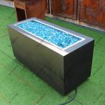 Carbon Steel Garden Gas Fire Pits Outdoor Rectangle Propane Firepit for sale