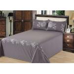 Fashion Embroidered Sheet Set , 4 Pcs Lightweight Fabric Bed Sheet Set
