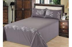 China Fashion Embroidered Sheet Set , 4 Pcs Lightweight Fabric Bed Sheet Set supplier