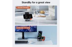 China 3in1 Dual Coil Wireless Charging Station Hidden Desktop Wireless Charger supplier