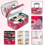 High quality lager capacity double lager design cosmetic bags